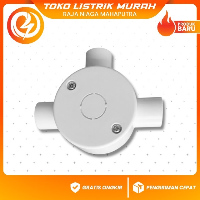 LESSO T-Dus Putih 20mm – Kotak Sambung Kabel Listrik T-Doos Kuat & Presisi untuk Instalasi Rapi