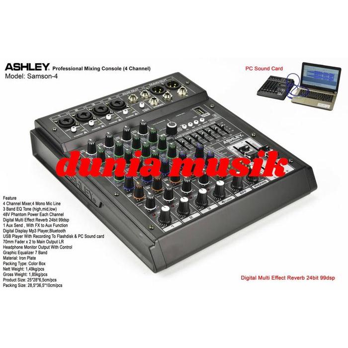 mixer ashley samson 4 samson4 4 channel original ashley