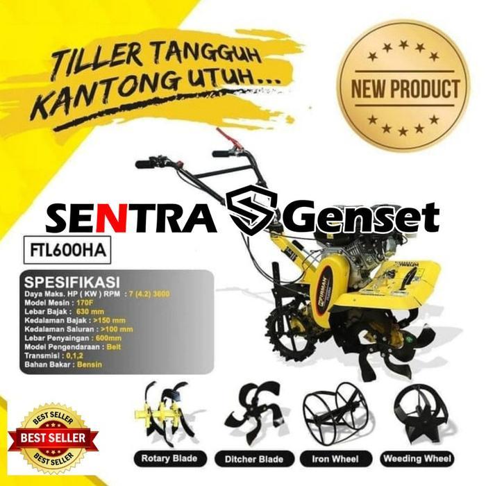 PROMO MESIN TILLER TRAKTOR BAJAK SAWAH FTL600HA - lazhasan shop