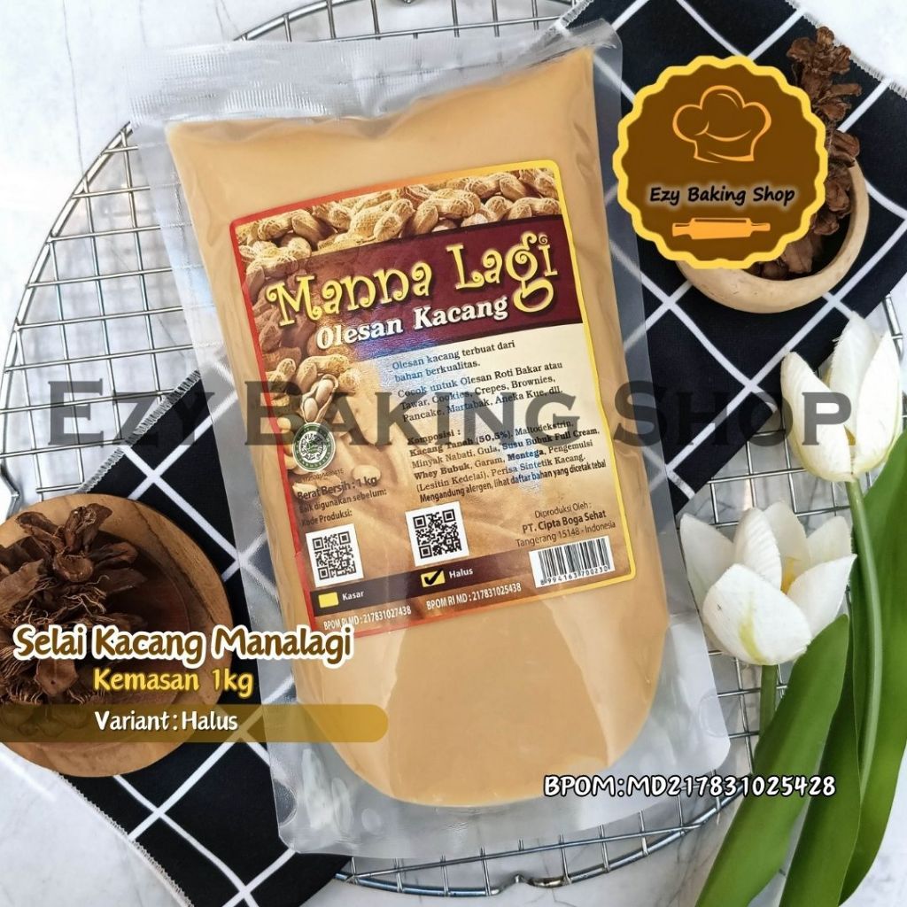 Selai Kacang Halus Manalagi 1kg - Selai Skippy