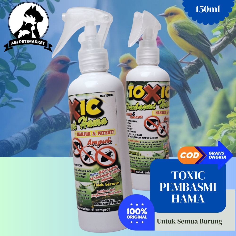 Toxic Pembasmi Hama 100ml Obat Semut Kecoa Nyamuk Tikus Parasit Sangkar Burung