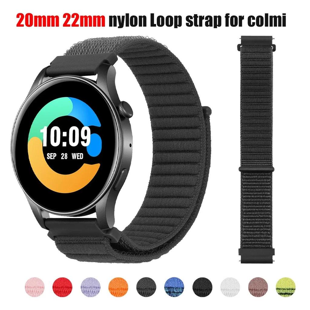Nylon Loop Wat Band 20mm 22mm for COLMI i28 Ultra Strap Replace Wristband for COLMI V75 GPS/P28 Plus