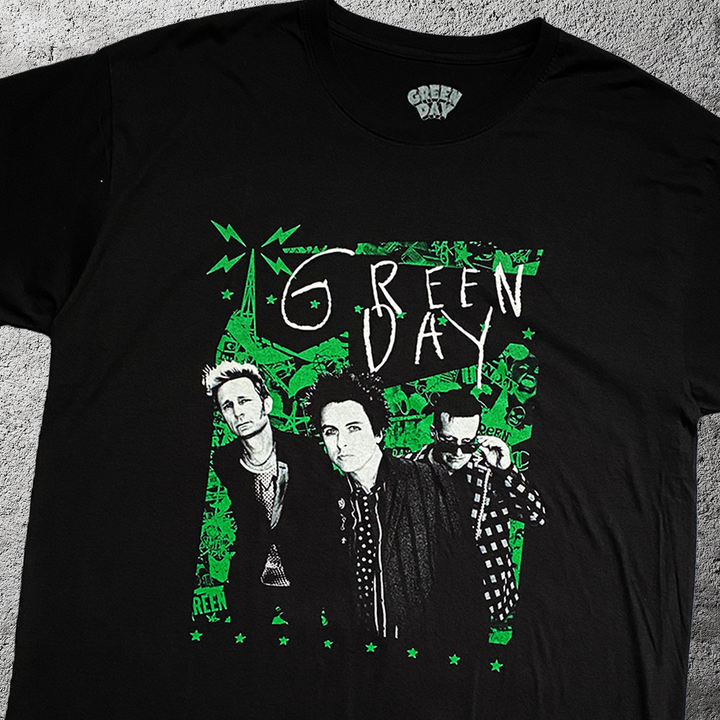 KAOS GREEN DAY - GREEN LEAN ( OFFICIAL ) T-shirt Pria