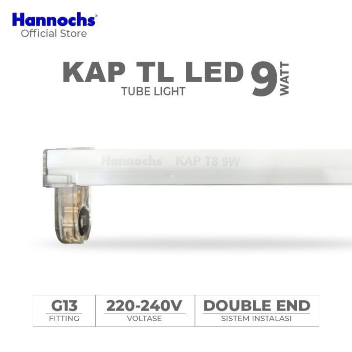 KAP TL LED 9w Double End / Kap lampu TL led 60cm