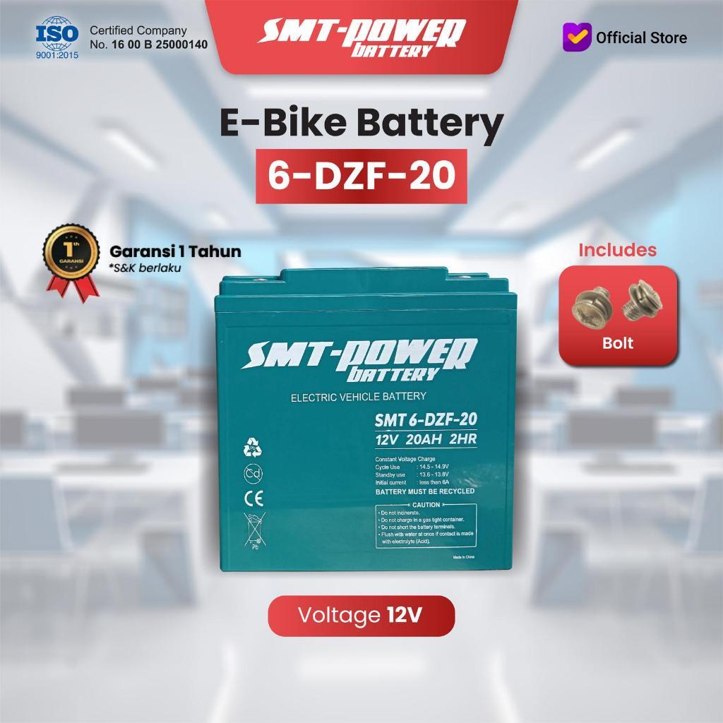 READY AKI KERING VRLA SMT-POWER 12V 20AH - BATERAI MOTOR LISTRIK/E-BIKE/EVB/6DZF20/6-DZF-20 KHUSUS K