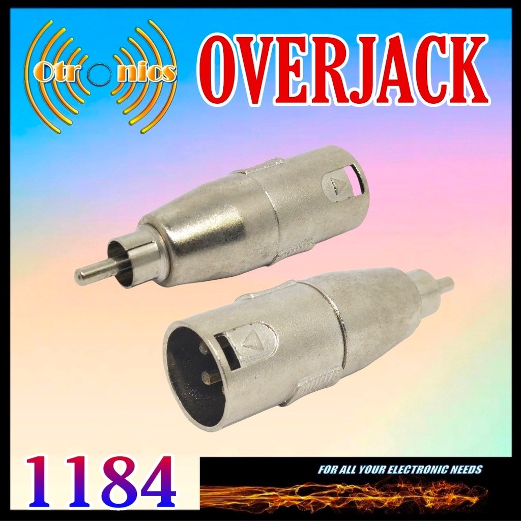 jack sambungan rca male to canon male/over jack rca male to canon male