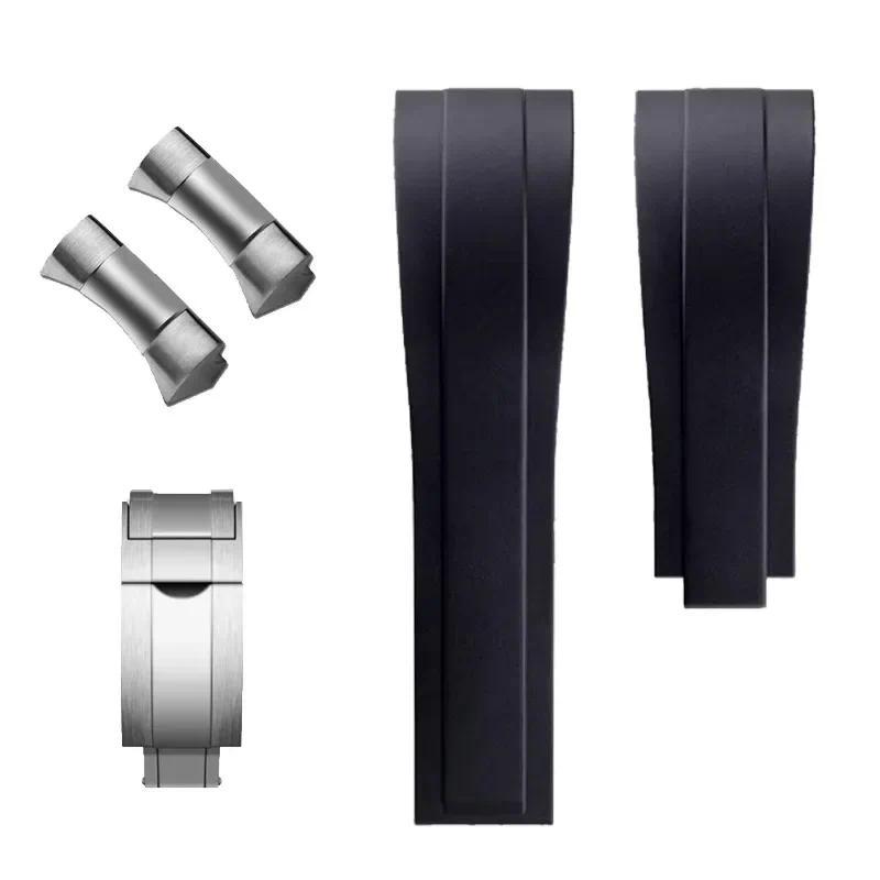20mm 21mm 22mm Soft Rubber Strap for Tudor 39mm 1958 BB58 Black Bay Panda Pro Black Shield Watband S