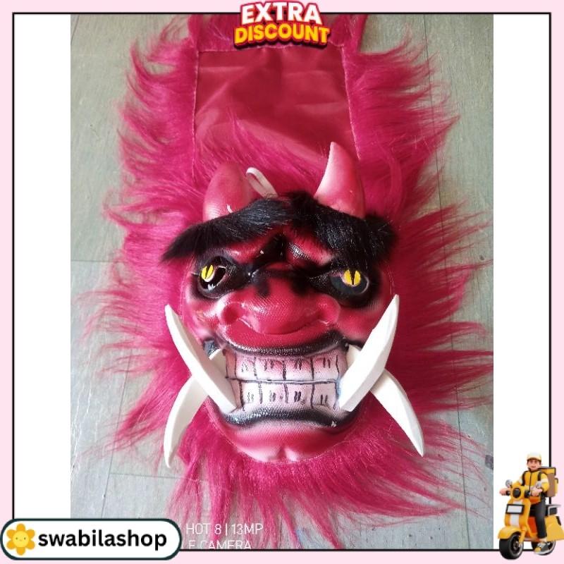 TERLARIS Buta Gedrug/Topeng Gedrug Mulut Bergerak/Topeng Buto Gedrug SWB