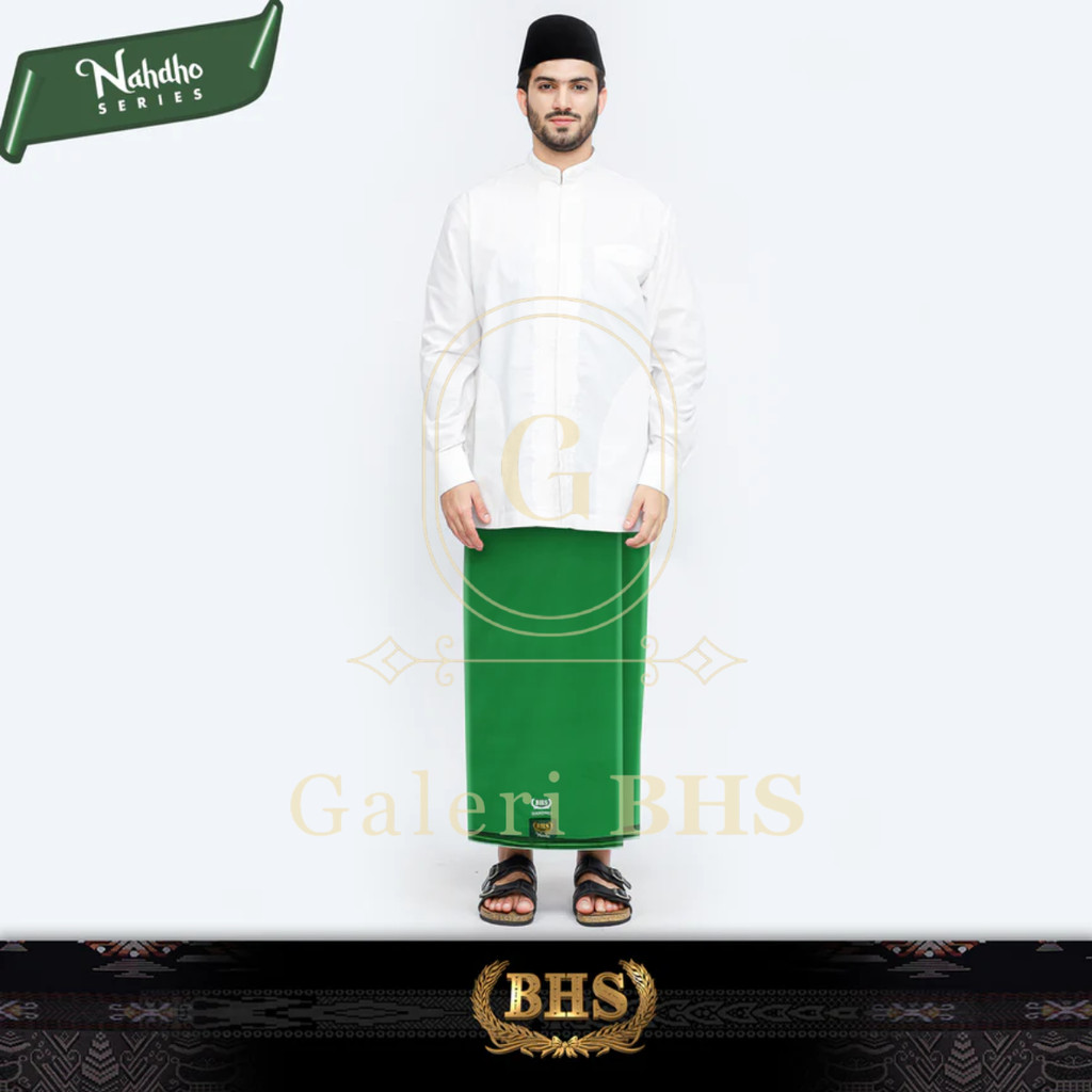 Sarung BHS Cosmo Nahdho Warna Polos Hijau
