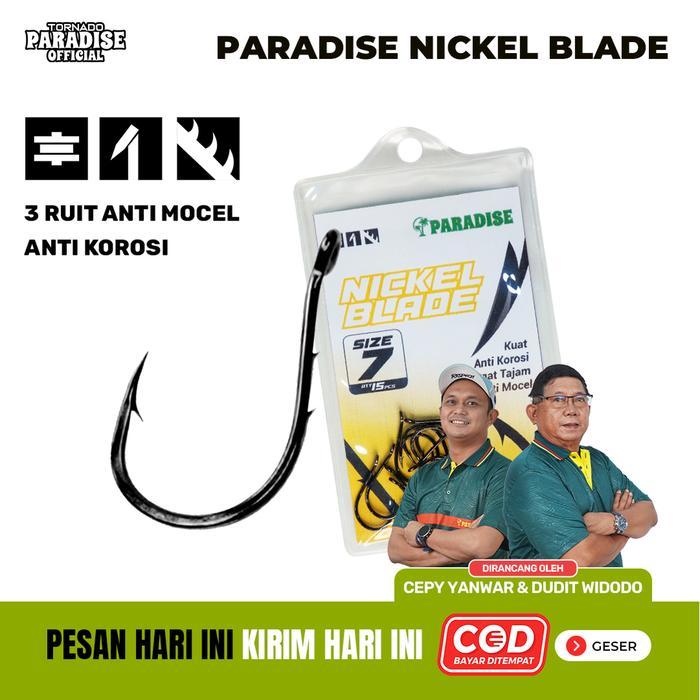 Tornado Kail Paradise Nickel Blade Tajam 3 Ruit Anti Mocel Anti Korosi | KN - UK 4, 1 Pack