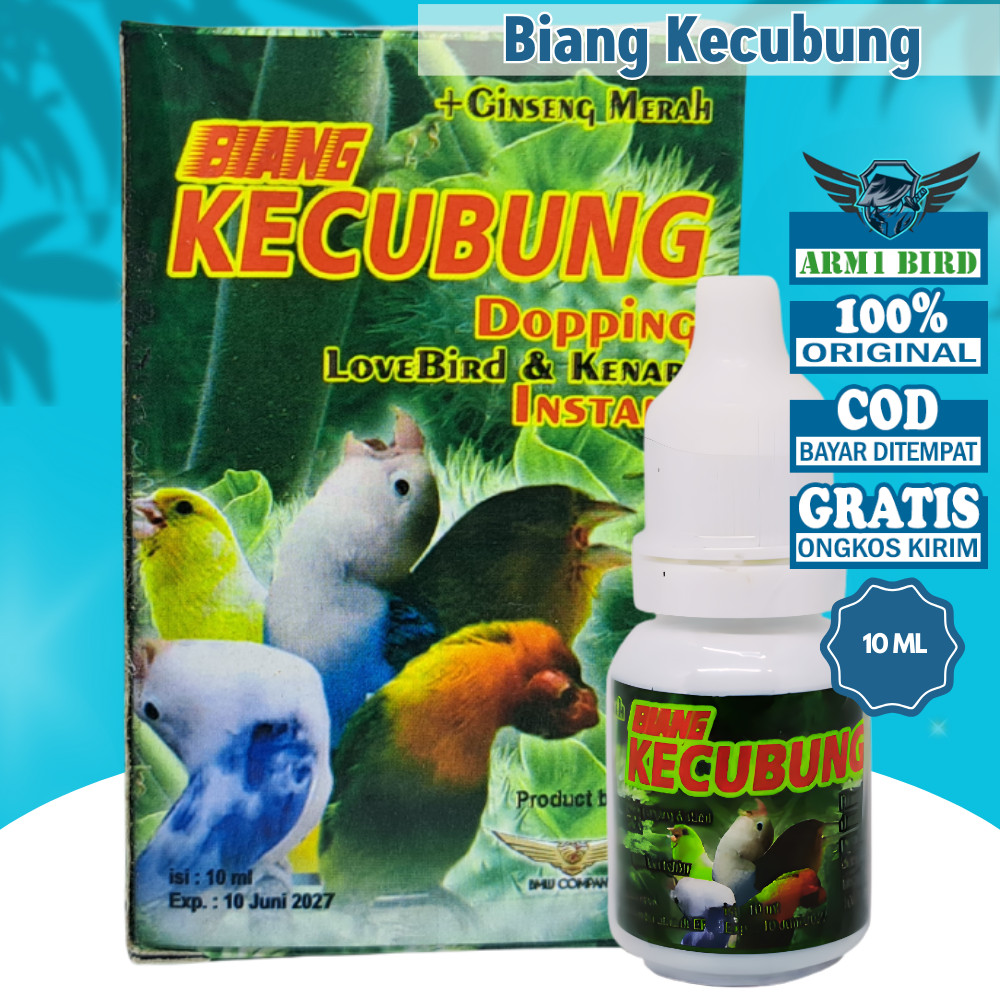 BIANG KECUBUNG + GINSENG MERAH  Dopping Burung Instan Lovebird Kenari Gacor Cepat Durasi Panjang