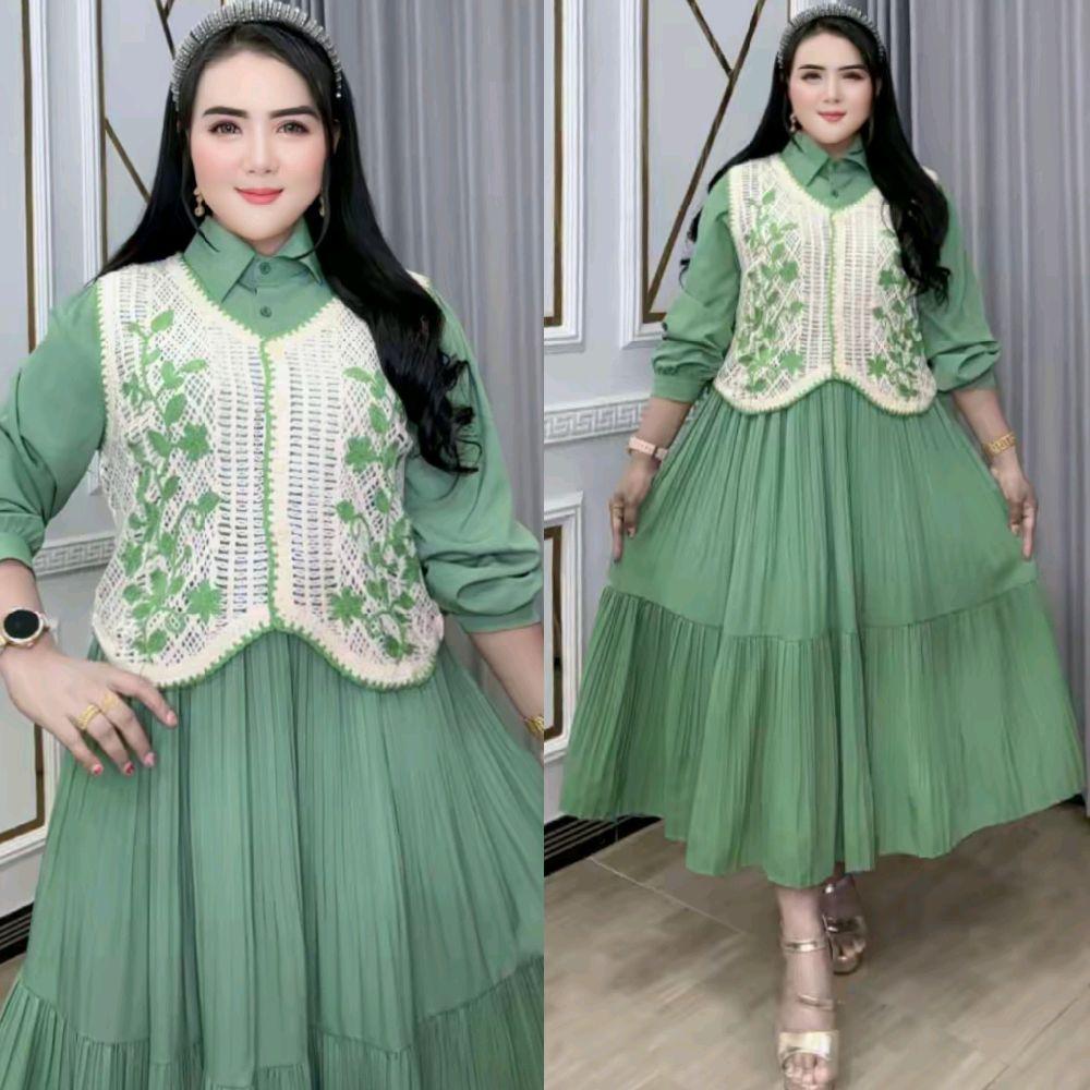 Pakaian Midi & Gamis Rompi Rajut Bervariasi Katun Silk Rompi Rajut Lepas Lengan Panjang Pergelangan 