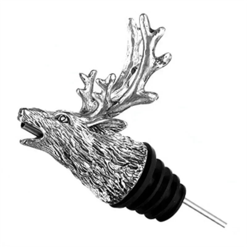 Sacred Deer Head Whiskey Pourer Wild Grid Red Wine Mouth Home Bar Tools Crafts Gift Auspicious Meani