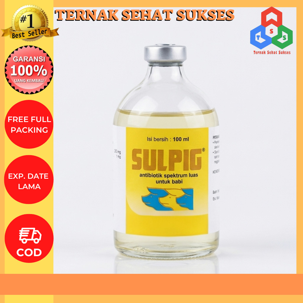 SULPIG 100ML - Obat Hewan Antibiotik Spektrum Luas Babi Medion
