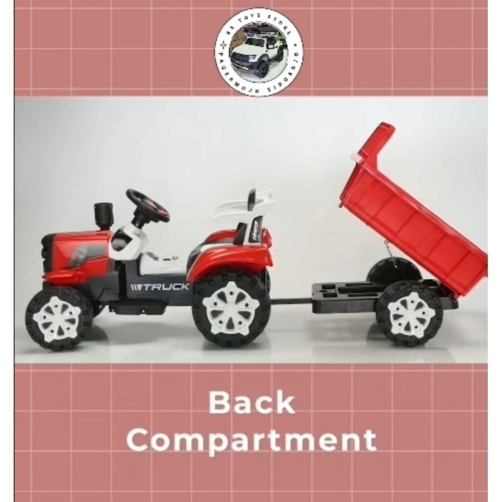 BM MAINAN MOBIL AKI ANAK TRAKTOR NW 105  BAK BISA NAIK TURUN