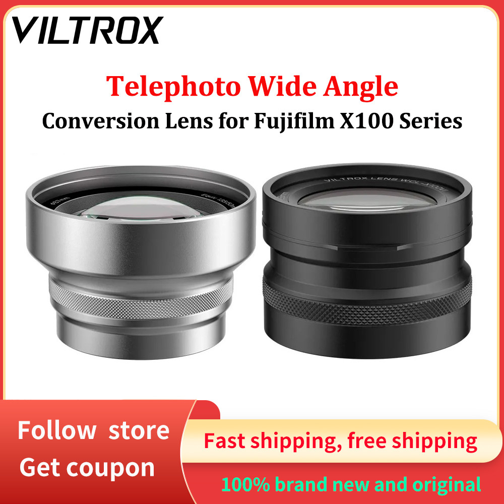 Lensa Konversi Tambahan VILTROX 28mm Sudut Lebar / Lensa Telefoto 1.4x untuk Fujifilm X100VI X100V X