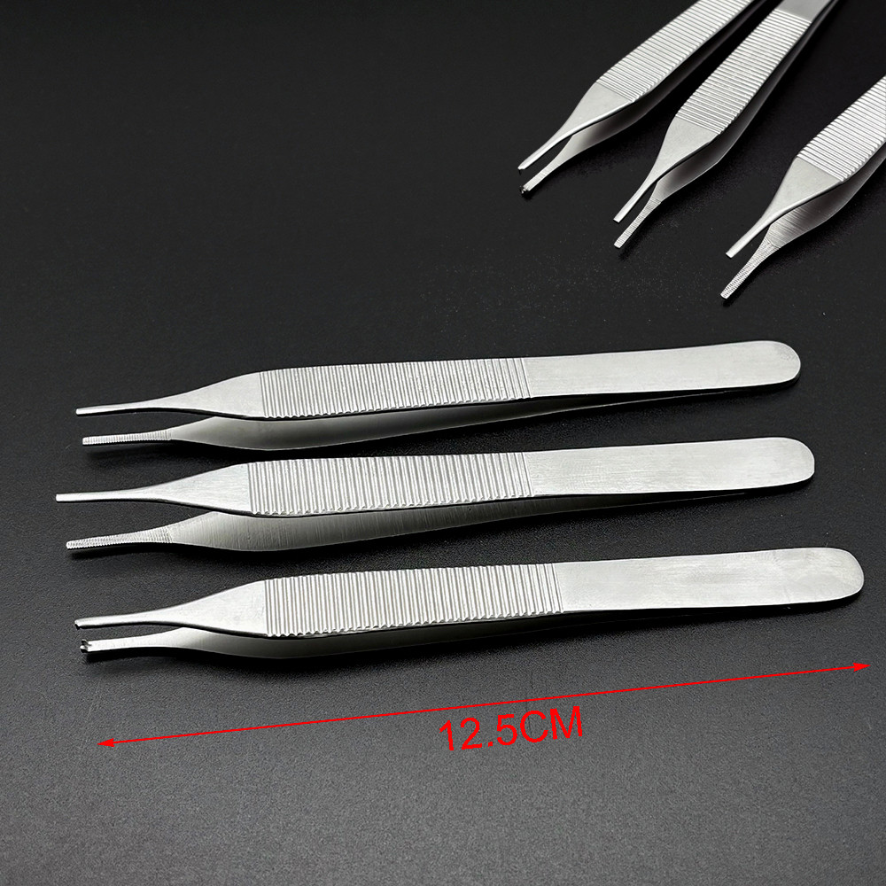 3pcs/set Pinset Bedah Gigi, Pinset Bedah Stainless Steel, Pinset Gigi, Alat Ekstraksi Gigi, Pinset H