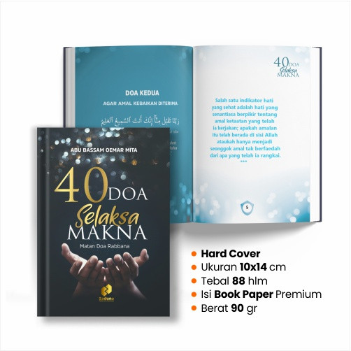 Zaduna - 40 Doa Selaksa Makna Abu Bassam Oemar Mita Buku Matan Doa Rabbana Hard Cover