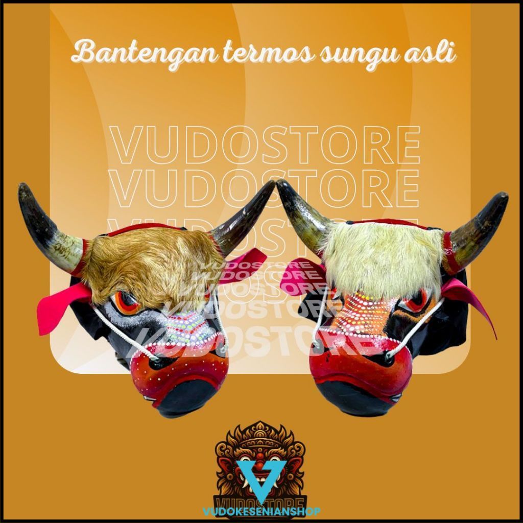 Vudokesenianshop bantengan termos sungu asli anak  dan dewasa siap pentas