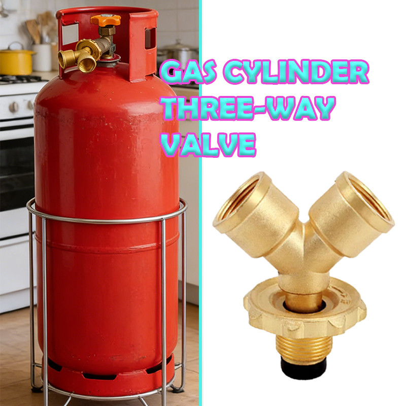 Sambungan pipa 3 titik Katup tiga arah Adaptor Pembagi Pembagi Gas Tangki cair Selang Gas Cabang Kom