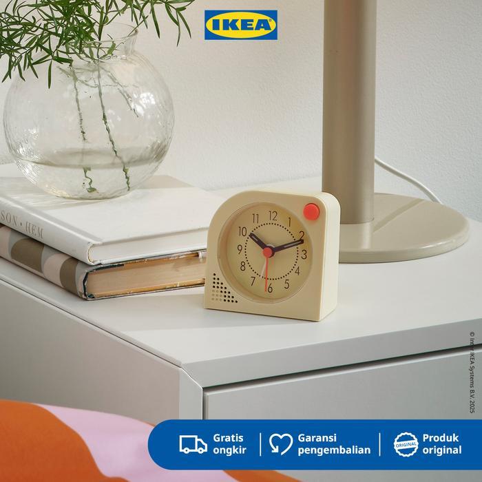 IKEA TJINGA Jam Beker / Jam Weker Kuning Pucat 8x8cm