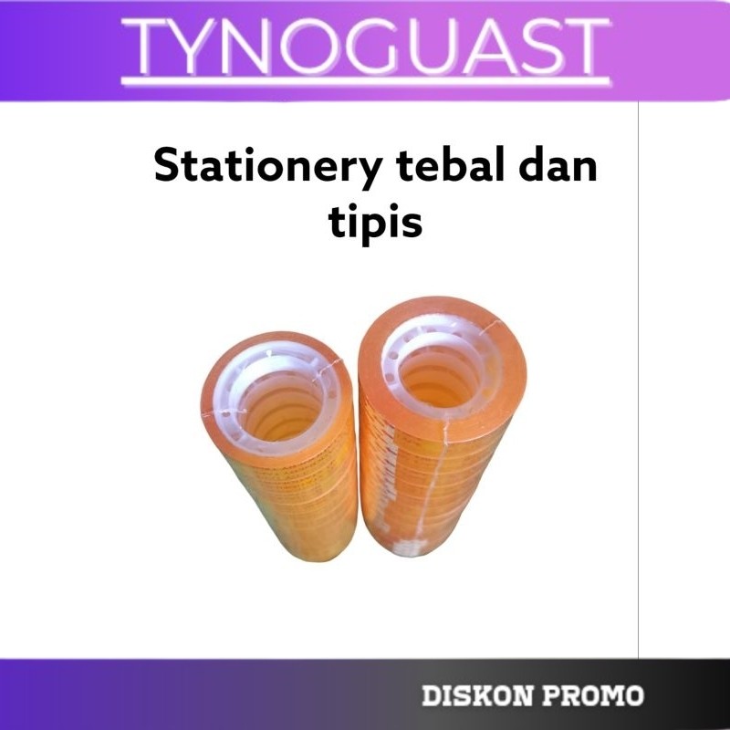 laris viral murah Selotip / Solasi Bening 12 Pieces Tebal Dan Tipis kepin