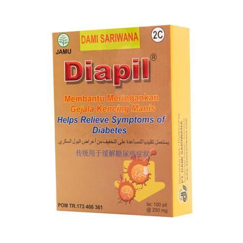 Cekidot  Jamu Herbal Diapil isi 100 Pil Meringankan Gejala Kencing Manis / Diabetes Y8134
