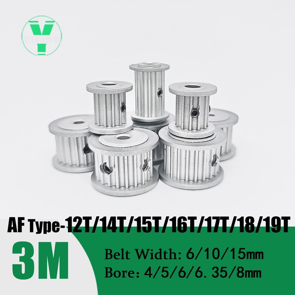HTD3M 12T/14T/15T/16T/17T/18T/19T Pulley Timing AF 3M AF Idler Lebar Sabuk 6/10/15mm Diameter 4/5/6/