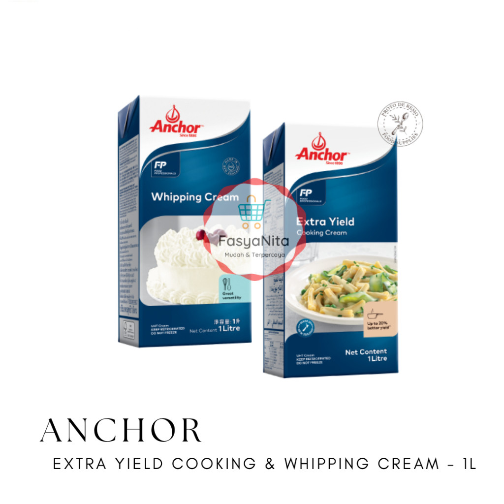 Anchor Extra Yield Cooking Cream | Whipping Cream - 1L - Fasyanita Online Fresh Mart Denpasar