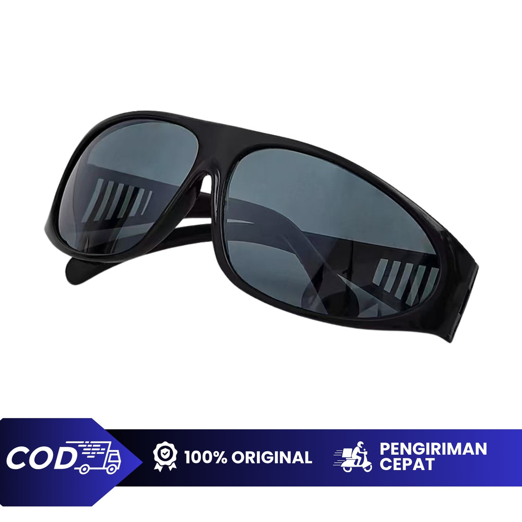 KACAMATA LAS SAFETY HITAM PEKAT ANTI RADIASI / ANTI PECAH HITAM PEKAT