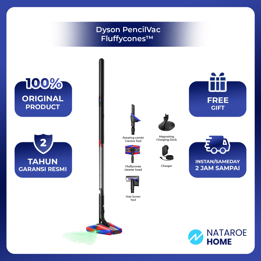 Dyson PencilVac Fluffycones SV50 Cordless Stick Vacuum Cleaner - Hitam
