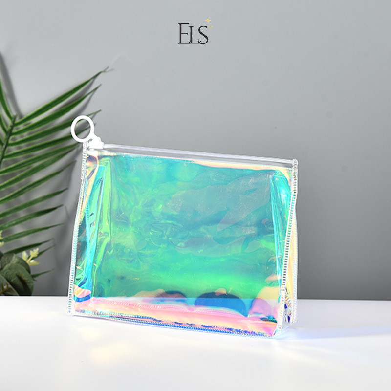 ELSA Makeup Pouch Hologram PVC Waterproof Pouch Ziplock Multifungsi Custom JH4164