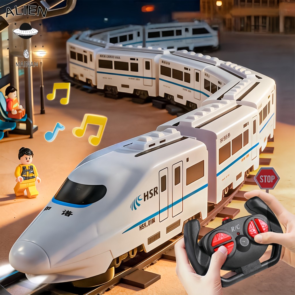 2.4G Mainan Remote Control Kereta Api Cepat Mainan Remote Control Kereta Api Bisa Dicas Dengan Lampu