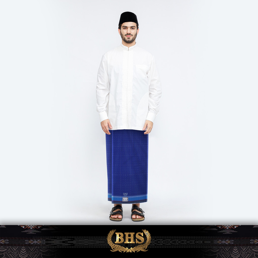 Sarung BHS Cosmo Silver Motif K26 PRC Biru Tua