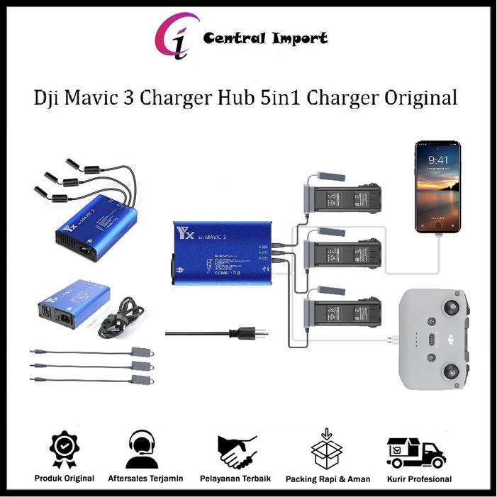 Dji Mavic 3 Charger Hub 5in1-Dji Mavic 3 Charging Hub Batteri ginal