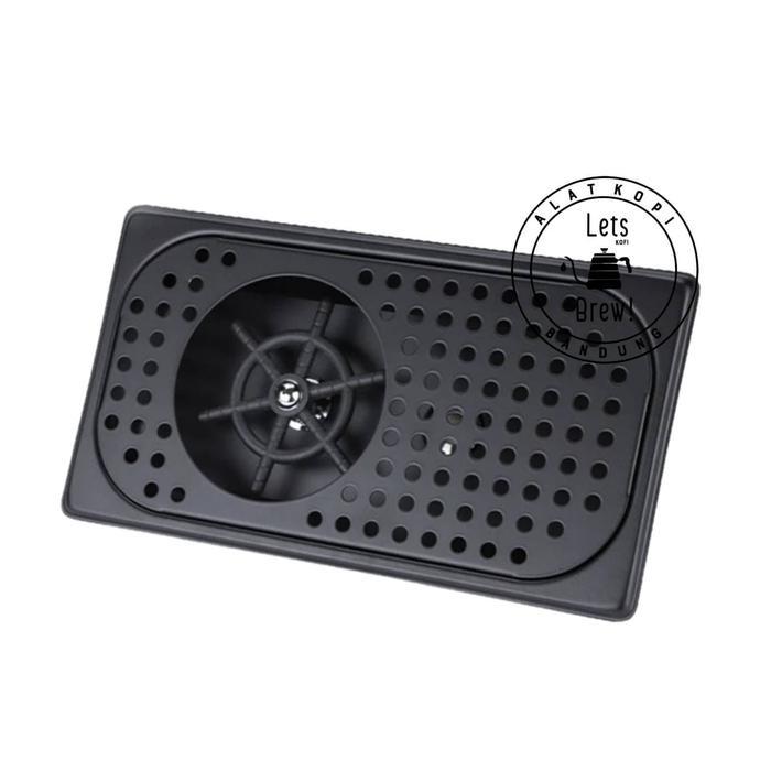 Jug Rinser / Glass Rinser bahan Stainless / Alat membersihkan milk jug - Black