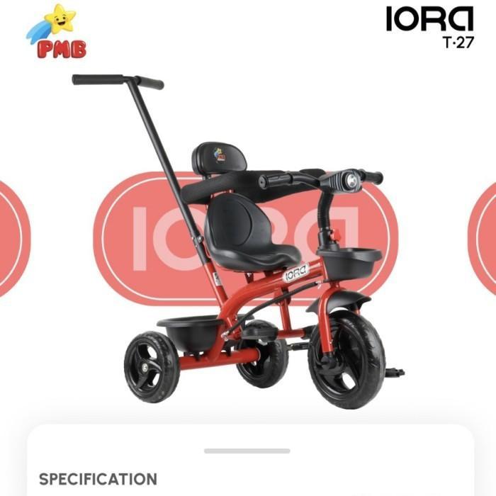 Sepeda Roda Tiga PMB IORA TC-06 TC06 Sepeda Anak Roda 3 Tricycle - T27 Merah