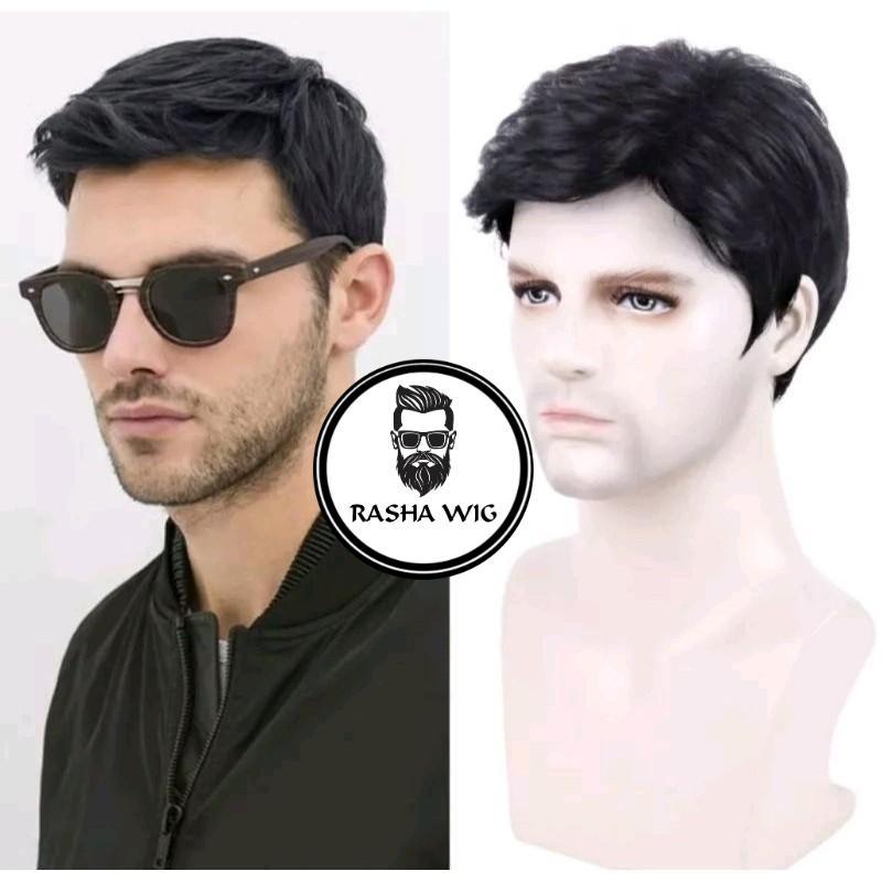 Wig Rambut Pria Hitam Pendek Model Rambut Pria Kantoran