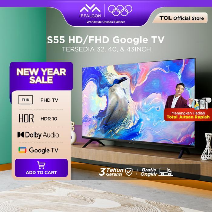 PROMO GASPOLL iFFALCON S55 Series Google TV (Android 14) Smart Digital - HD - HDR 10 - Dolby Audio -