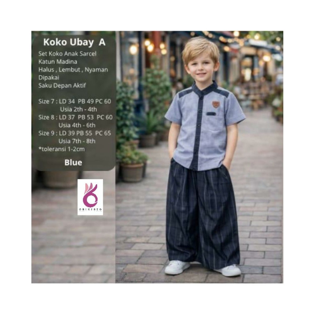 1101  Ubay A setelan kemeja koko anak laki-laki by Orikenzo  // ONESTUFF