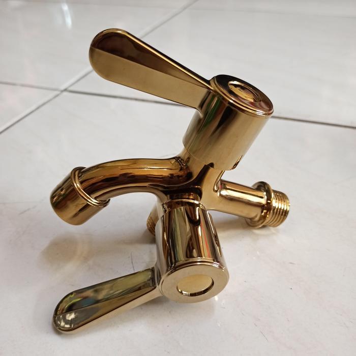 kran cabang/kran shower/kran air/kran cabang shower - Gold