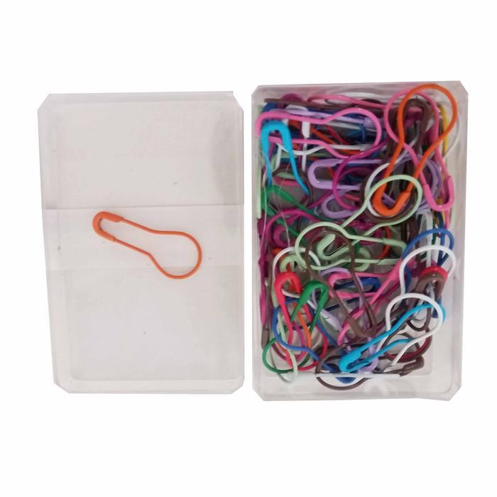 1 kodi (20 kotak mika) Peniti Pin Jilbab Hijab Seri Bohlam Multiwarna - Kodi-Warna