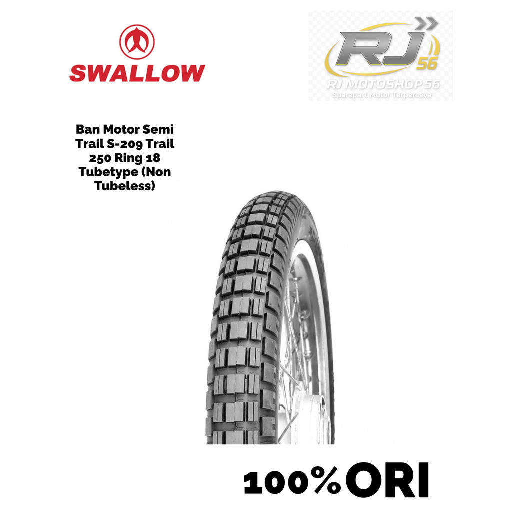 Ban Motor Semi Trail Swallow S-209 Trail 250 Ring 18 Tubetype (Non Tubeless)