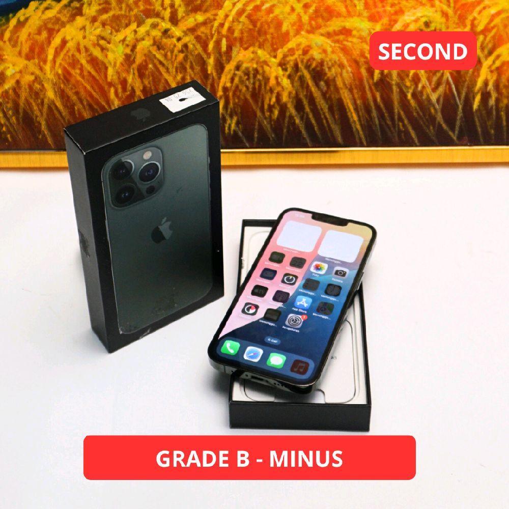 IPHONE 13 PRO 128 GB GRADE B - MINUS HP SECOND ORIGINAL SINAR MUTIARA CELL