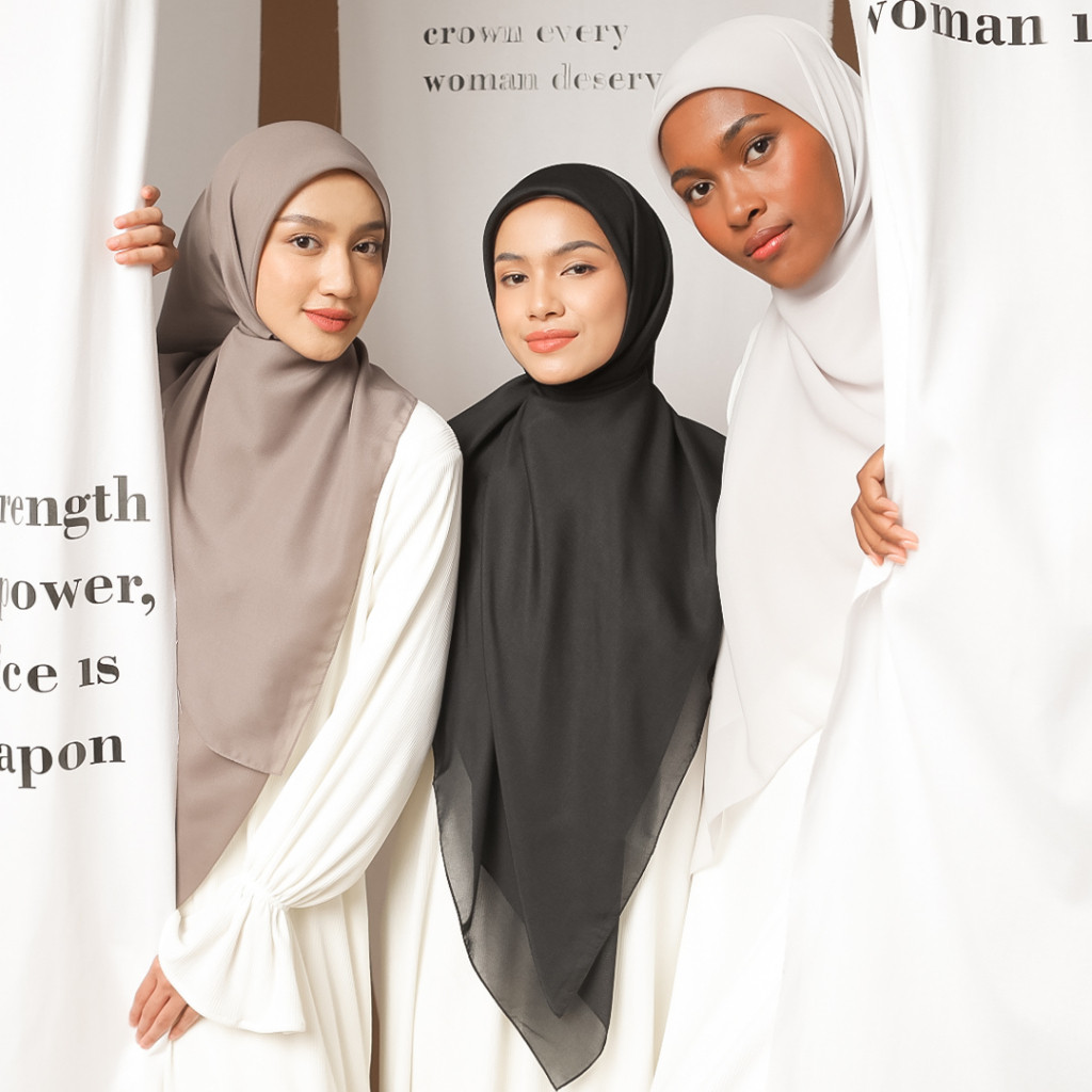 Lozy Hijab - Polly Cotton Square Syari (Hijab Segiempat Square Polly Cotton Syari 140 x 140 cm)