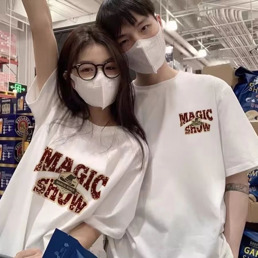 Kaos Couple Distro Magic Snow Unisex Tebal Keren