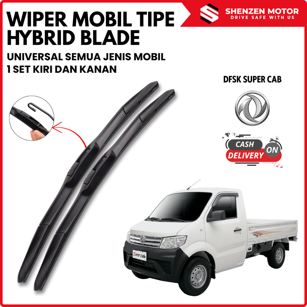 Wiper Mobil Hybrid DFSK Super Cab Satu Pasang Kiri Kanan