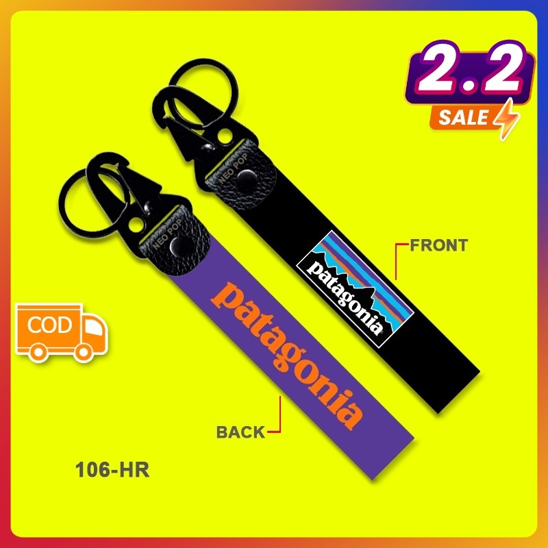 GANTUNGAN KUNCI PREMIUM LOGO PATAGONIA KEY CHAIN TAG HOLDER GEAR OUTDOR TRACKING HIGHKING AKSESORIS 