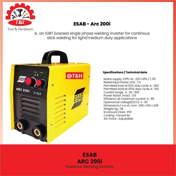 ESAB Welding Machine Arc 200i / Stik Mesin Las MMA 200A / Esab Arc 200i