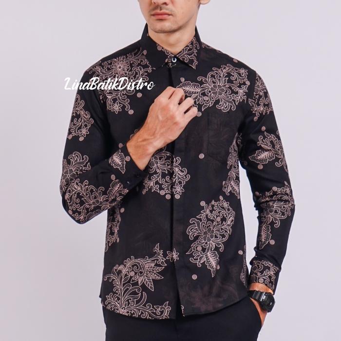 KEMEJA BATIK PRIA SLIM FIT / BAJU BATIK PRIA SLIM FIT ACS299 - ACS 328, M